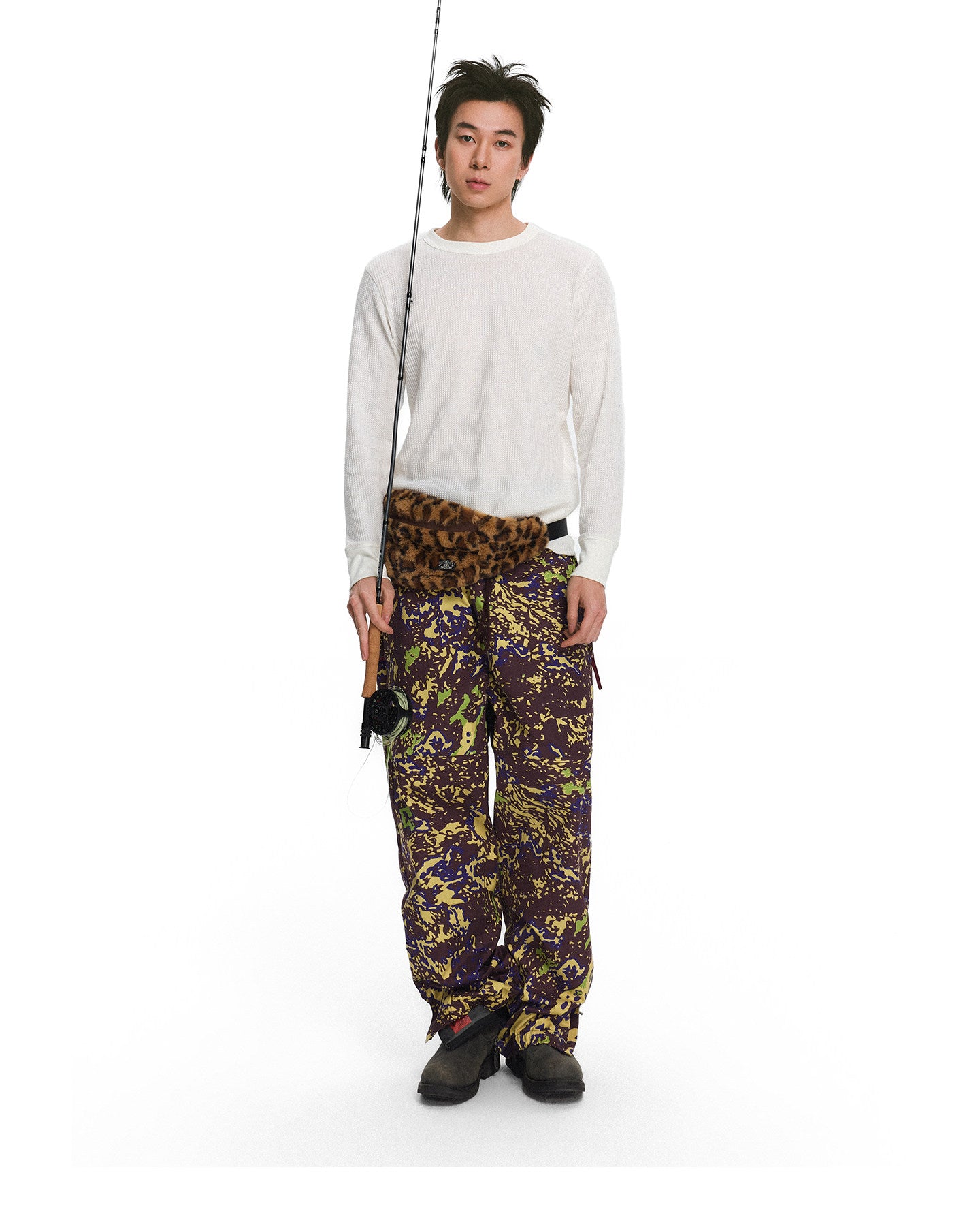 Nylon Mesh Zipper Sports Casual Pants