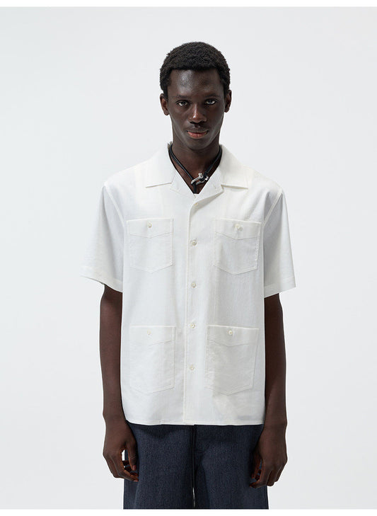 쿠바 칼라 멀티포켓 셔츠
