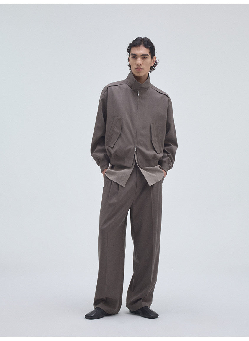 Classic Double-Tuck Casual Pants