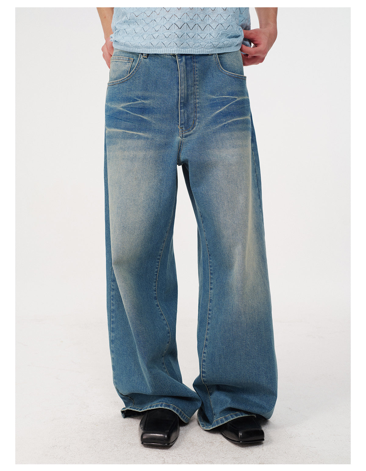 Ripple Wide Leg Jeans
