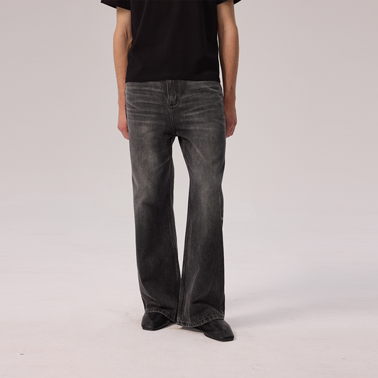 Damaged straight jeans