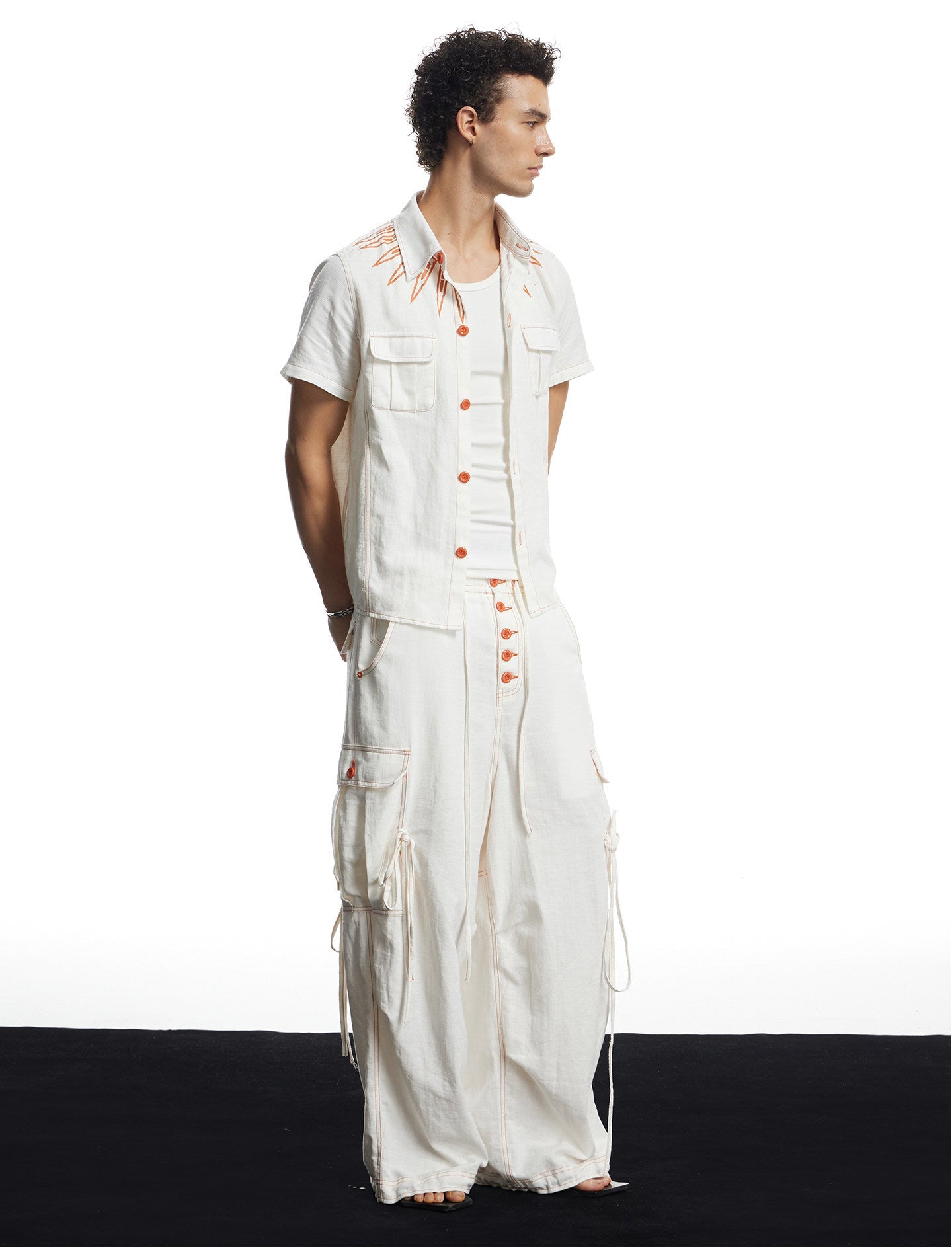 Breathable Pocket-Style Wide-Leg Pants