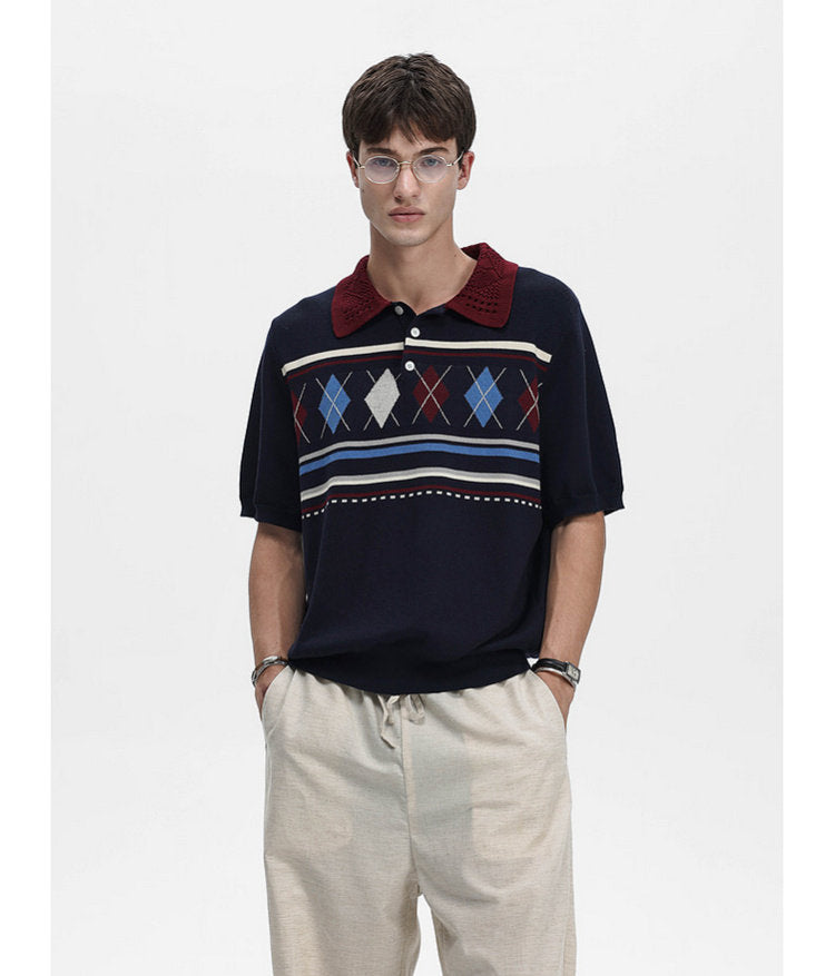 Lightweight knit polo shirt