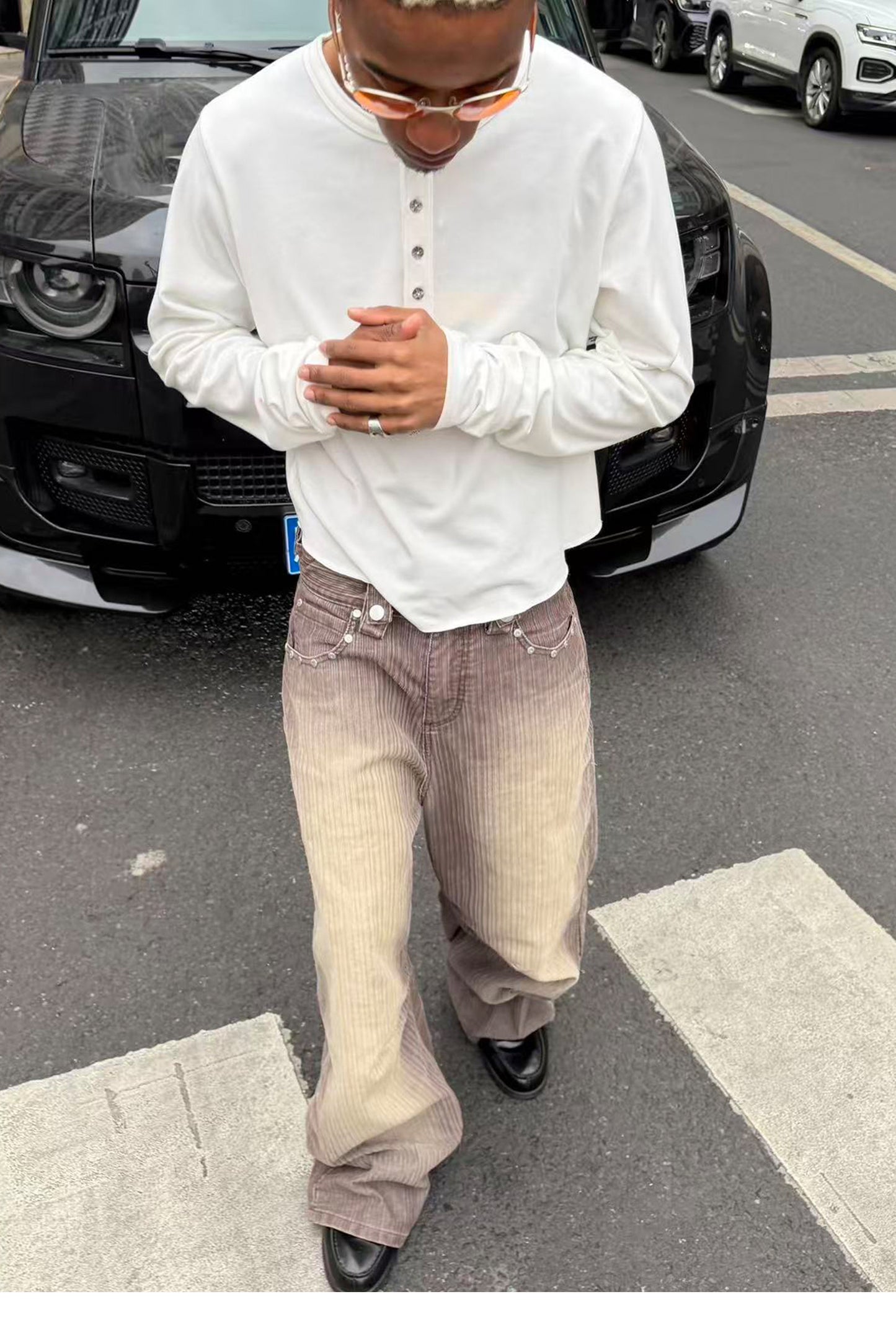 Studded Corduroy Pants