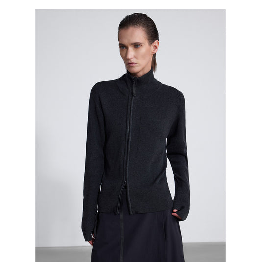 Side-Zip Openwork Fit Knit