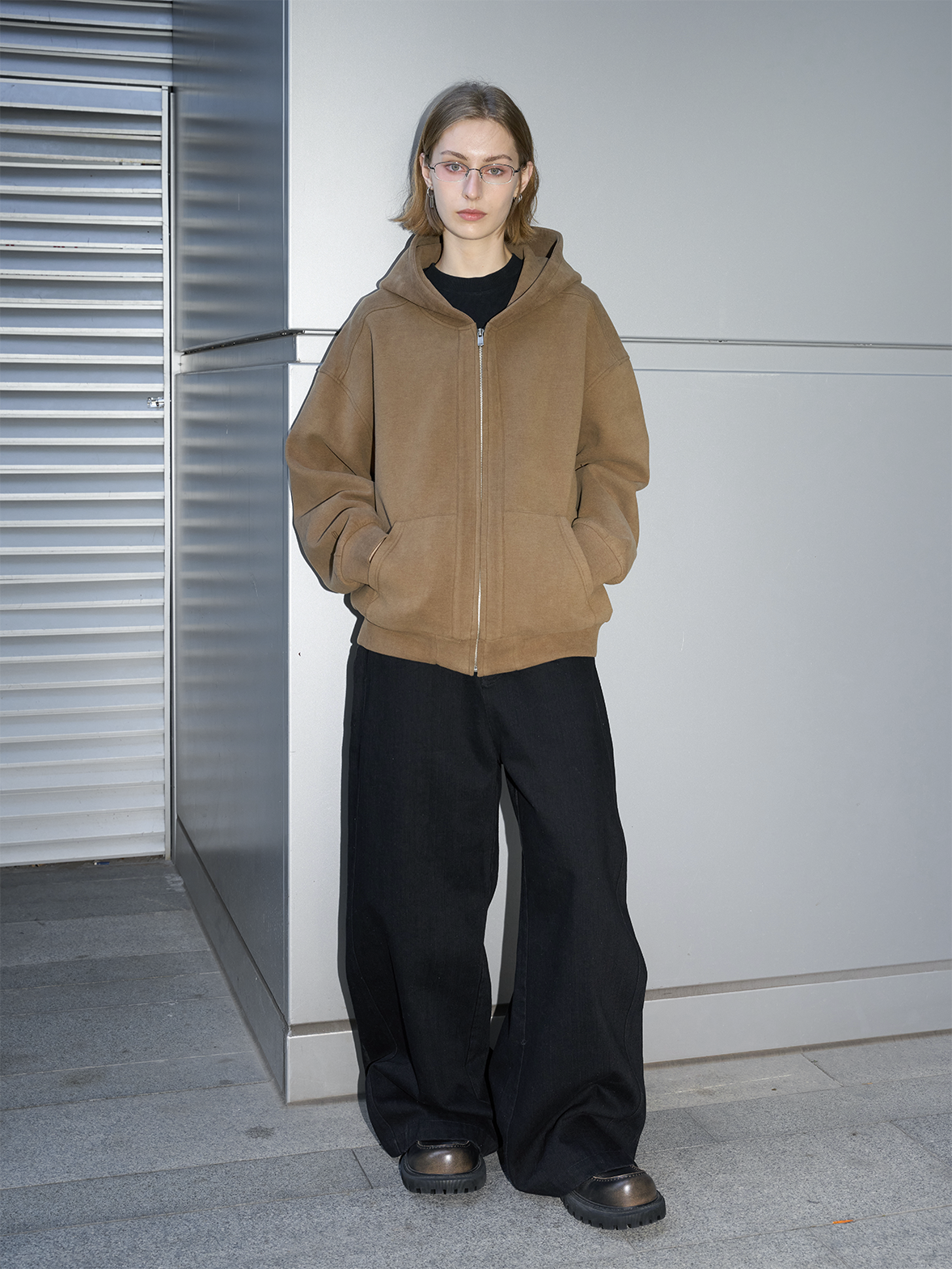 Zip-Up Hooded Sweatshirt