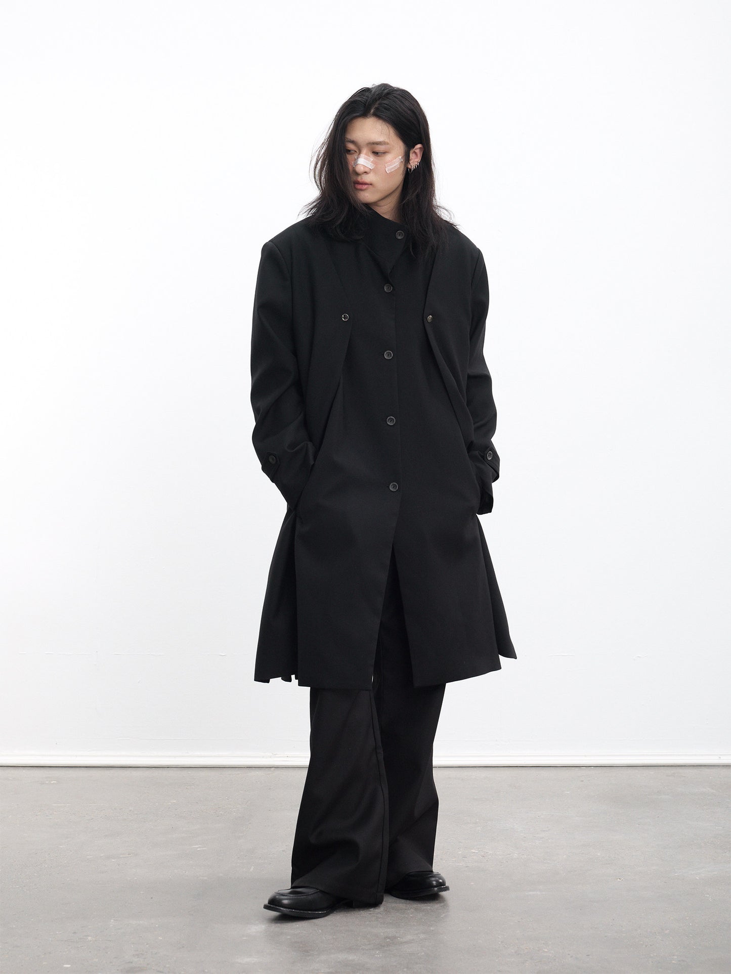Faux Two-Piece Trench Coat