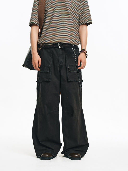 Patch pocket casual pants