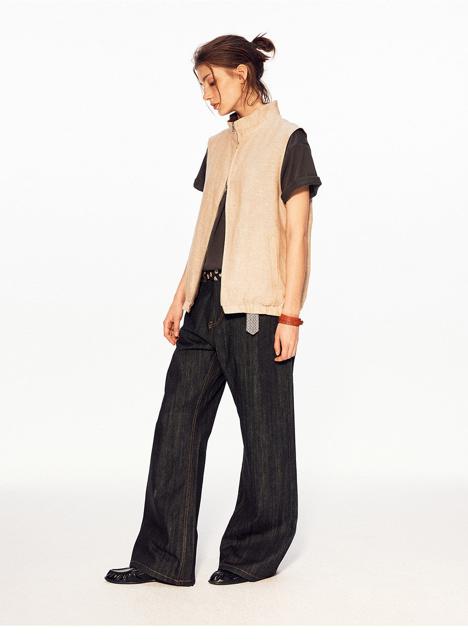 Reversible Stand-Collar Vest