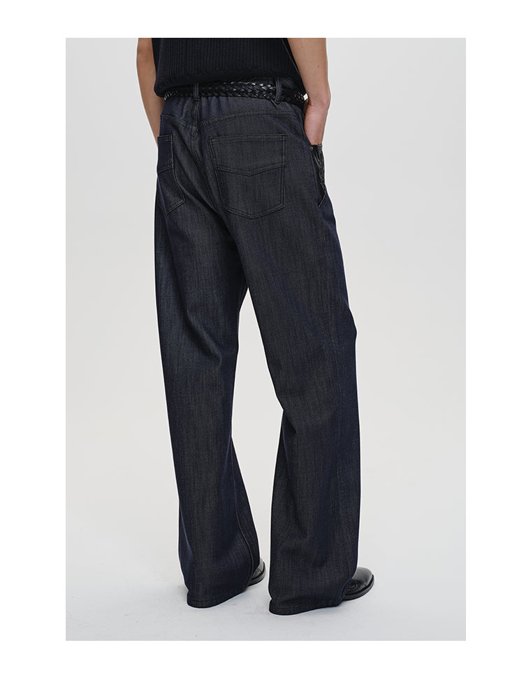 Sheepskin straight pants