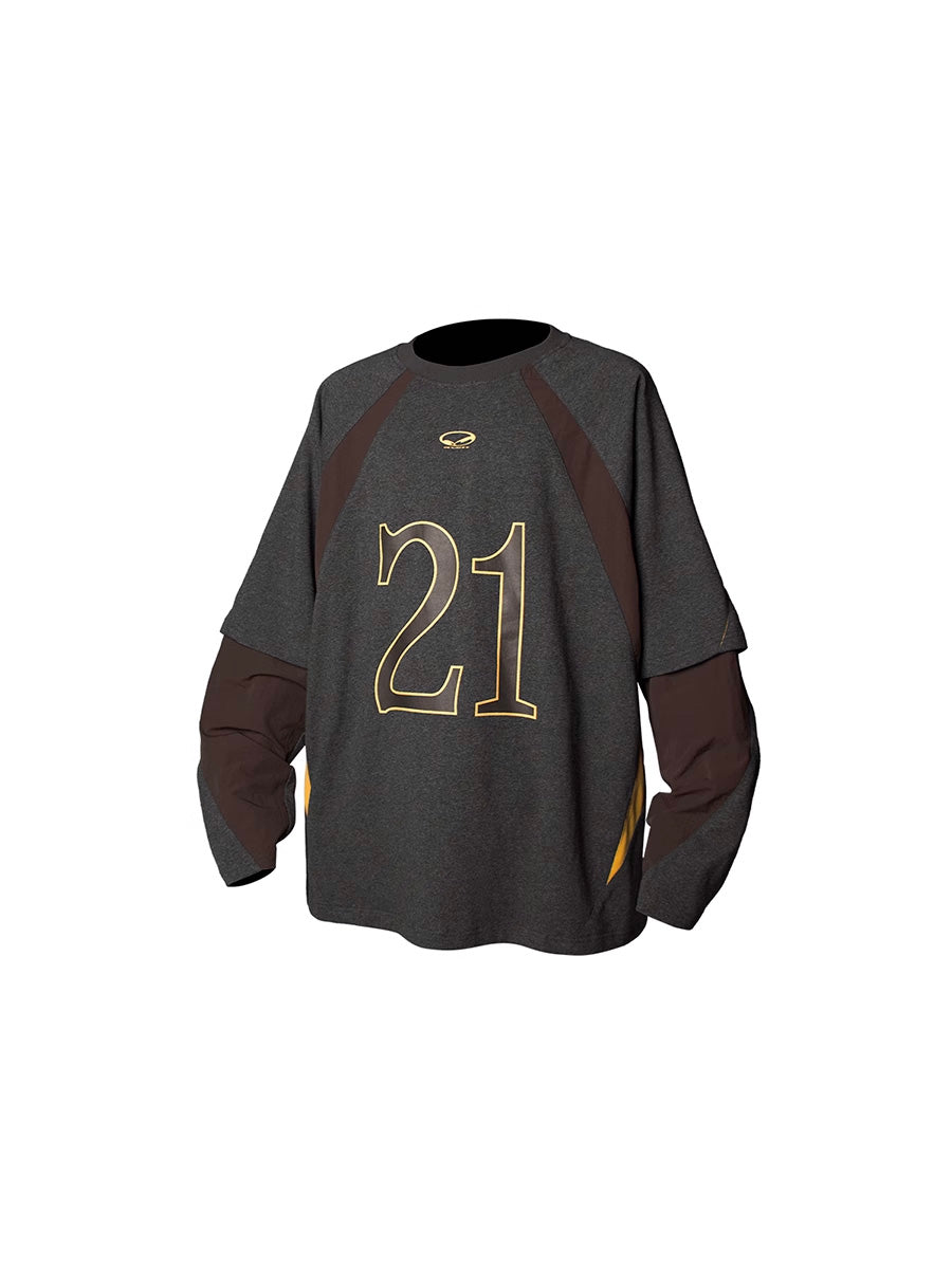 Faux two-piece T-shirt