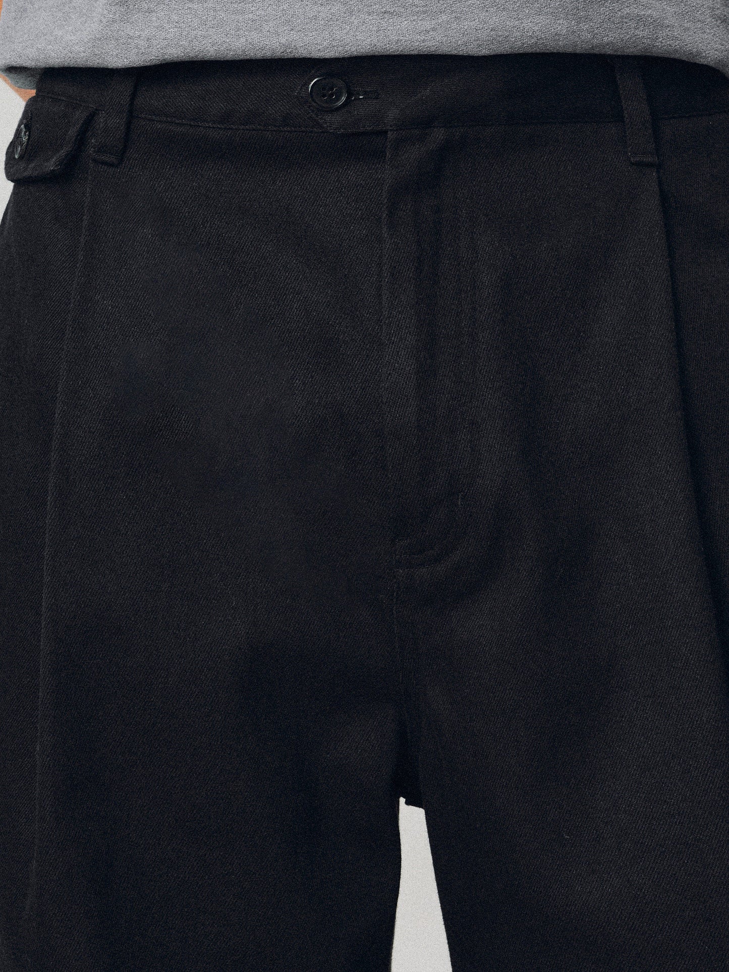 Linen-Blend Simple Casual Pants