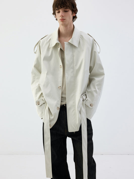 Mid-Length Jacket with a Wrinkle-Resistant Zipper