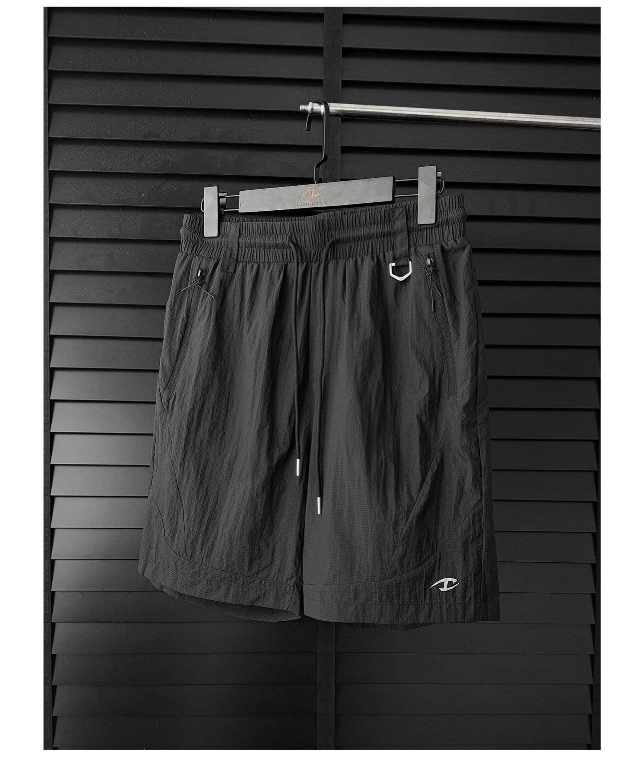 Silky-textured nylon shorts