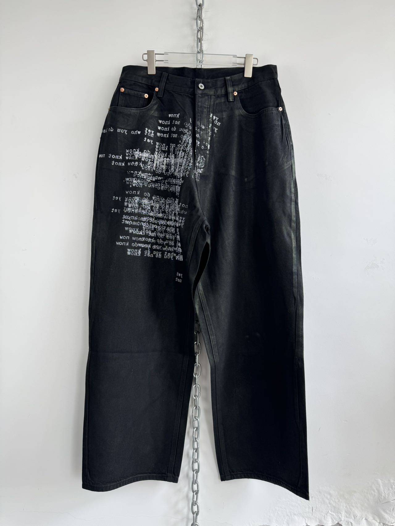 Waxed Straight Jeans