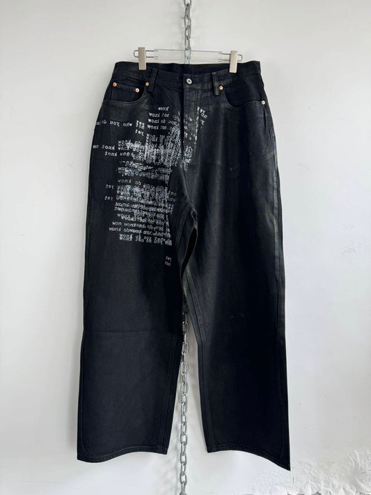 Waxed Straight Jeans