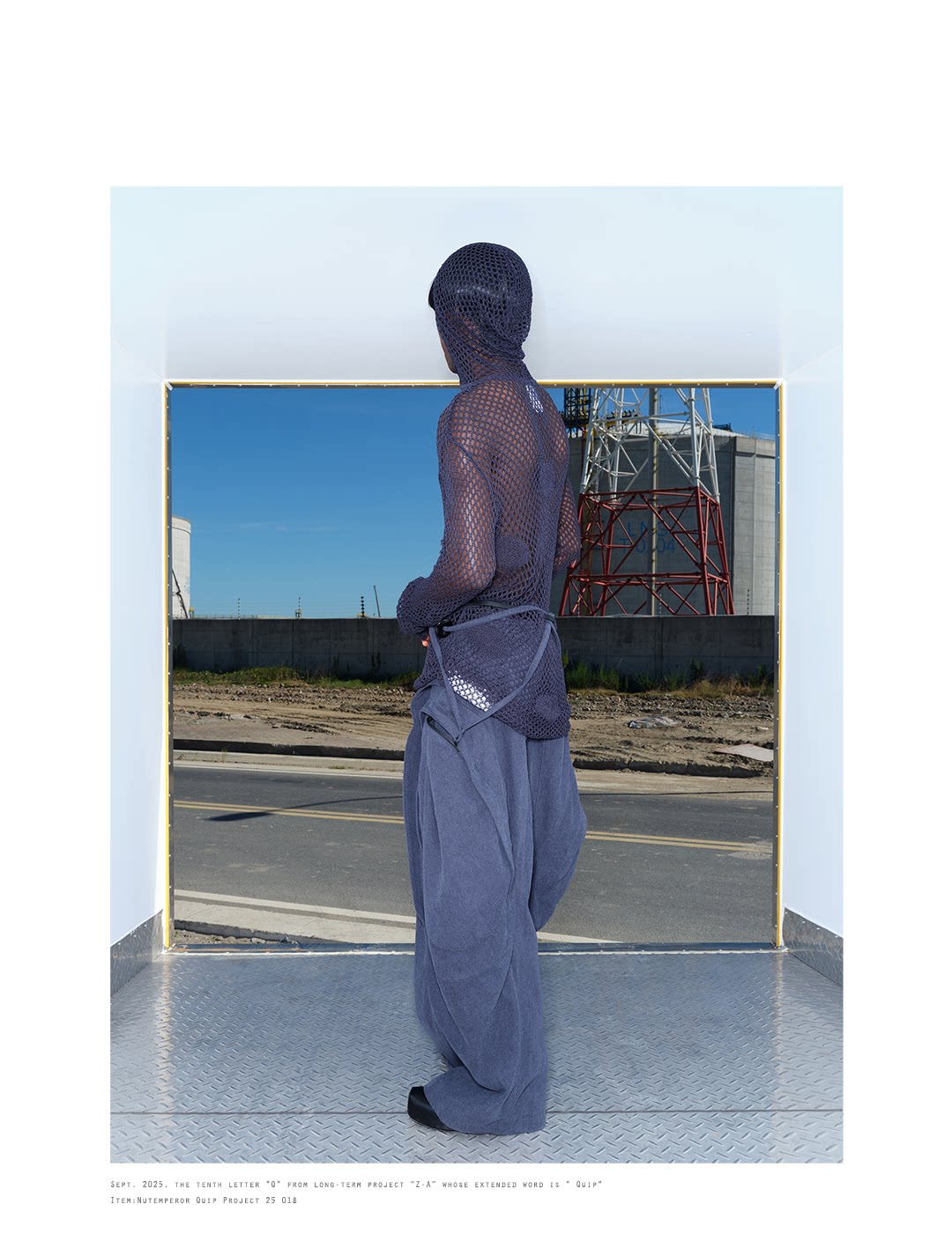 Mesh Graphic Jacquard Knit