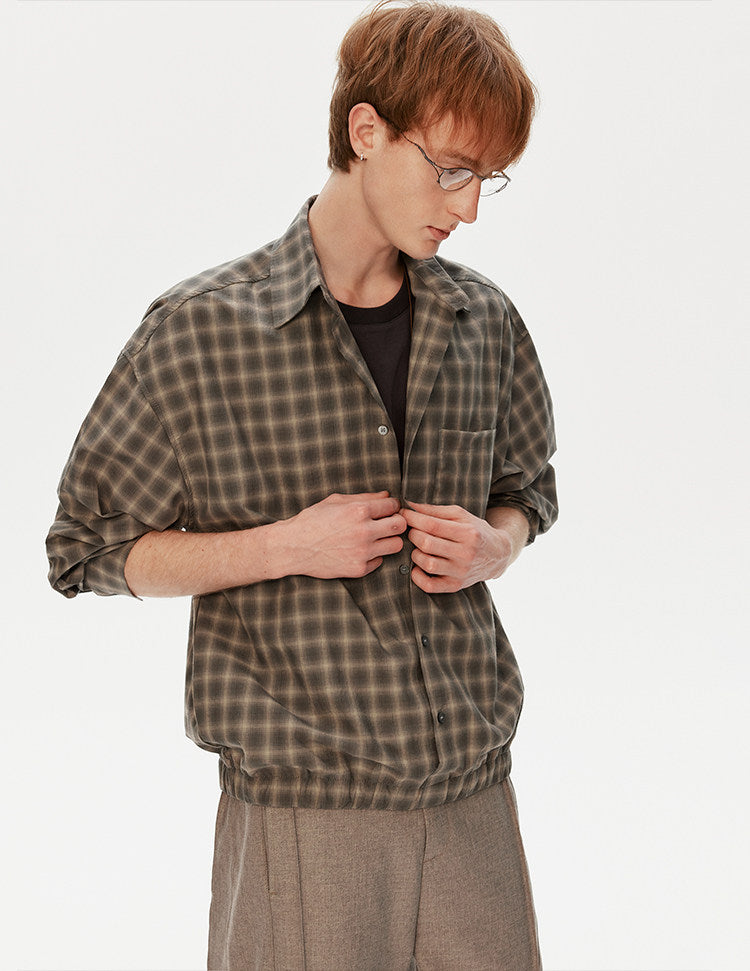 레이어드 페이크 투피스 캐주얼 셔츠