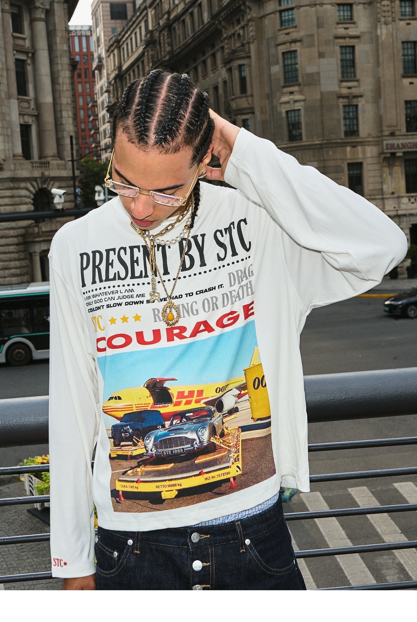 Loose Round Neck Print T-Shirt