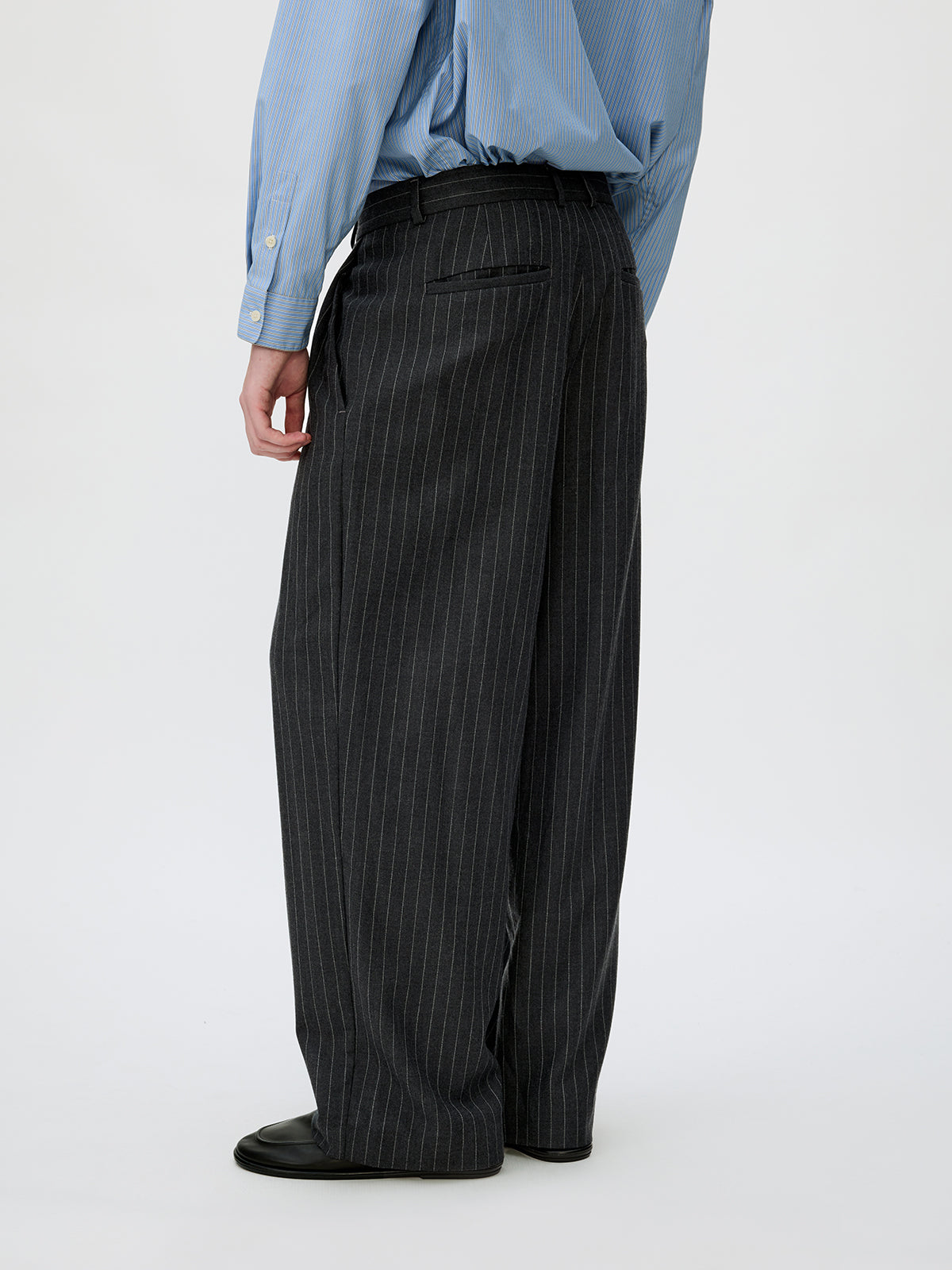 Straight-Leg Pleated Casual Pants