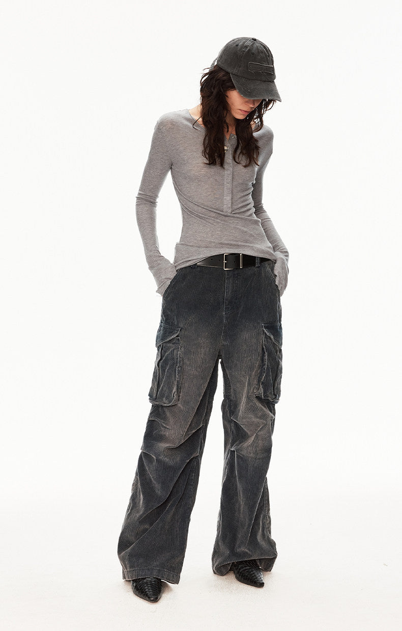 Corduroy Washed Work Pants