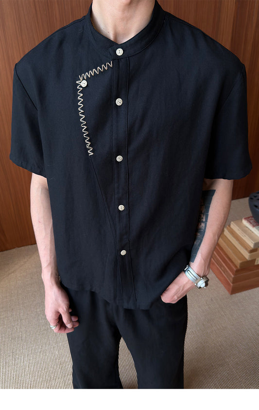 Faux Placket Casual Shirt