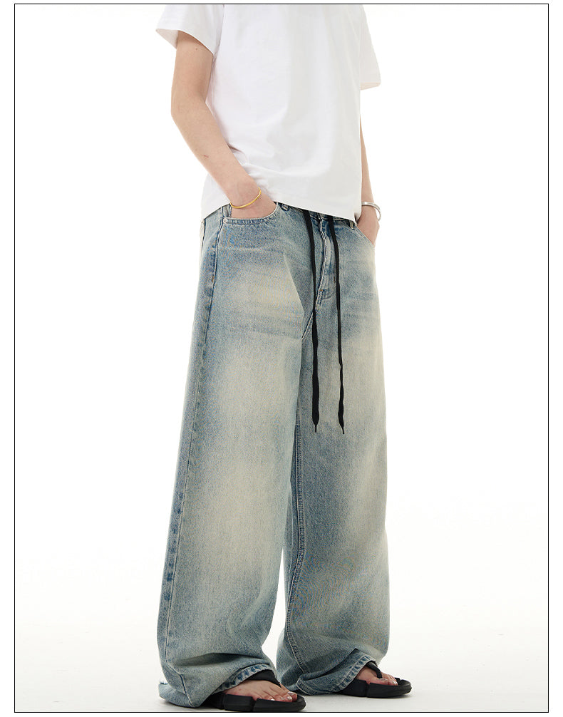 Retro Washed Light Color Jeans