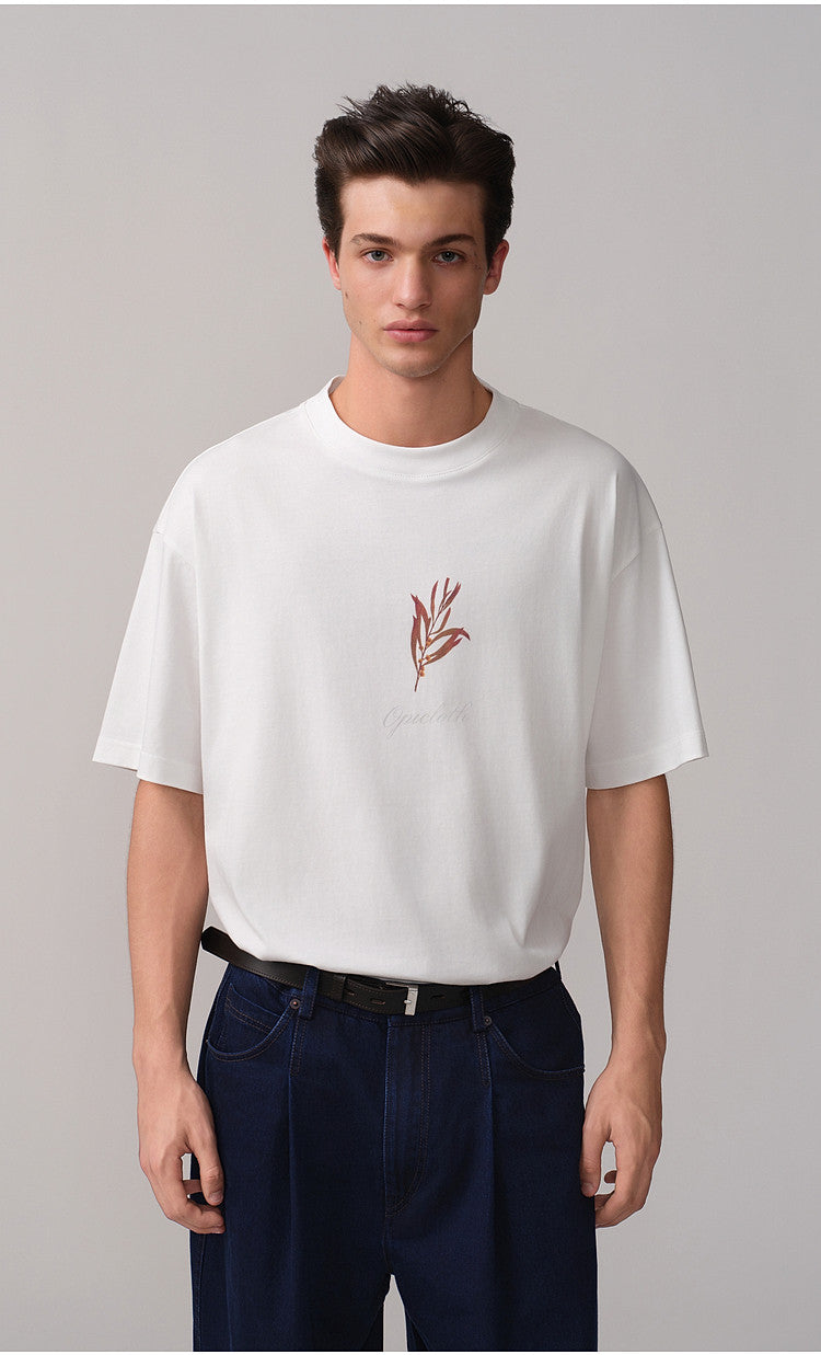 Round-Neck Drop-Shoulder T-Shirt