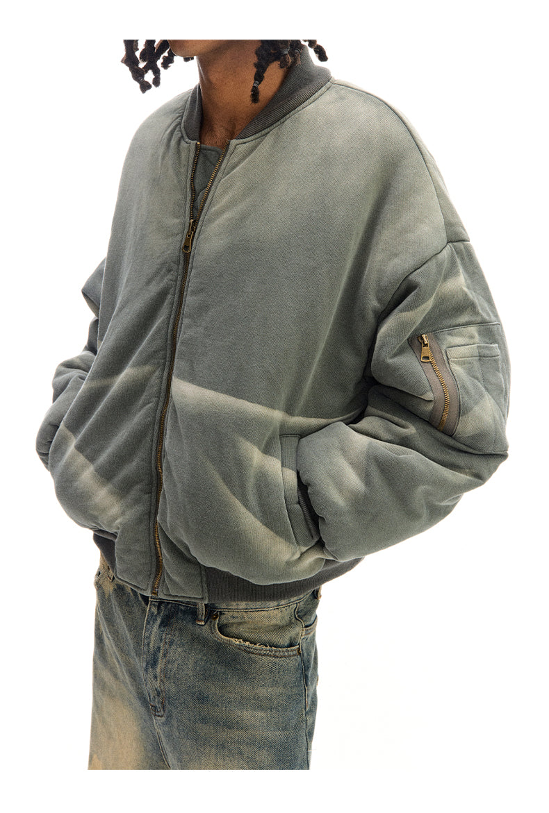 Wrinkled wash sweatshirt