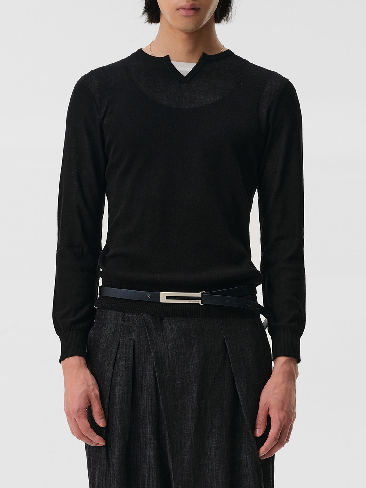 Faux Two-Piece High-Twist Slim-Fit T-Shirt