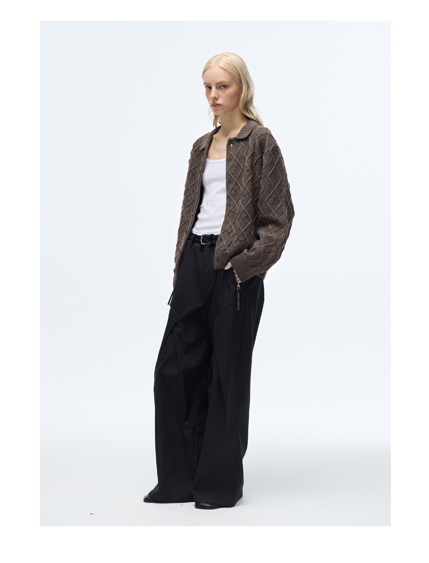 Twist-knit cardigan