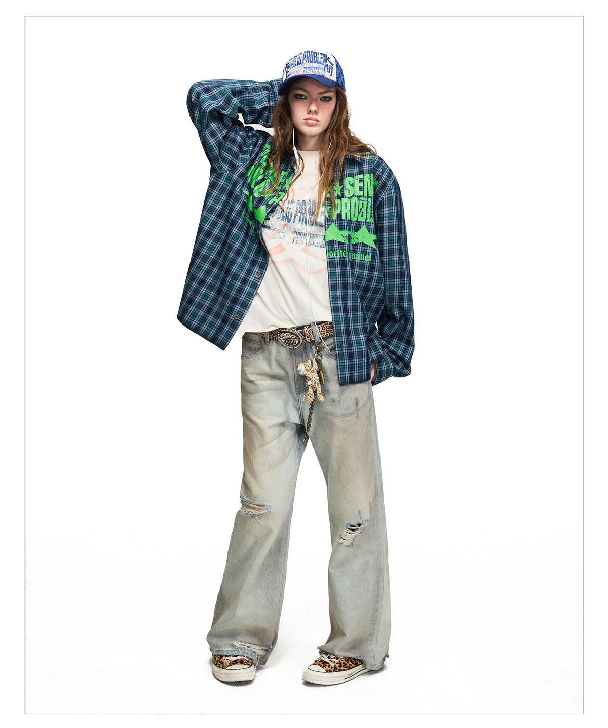 Yellow Mud-Dyed Straight-Leg Jeans