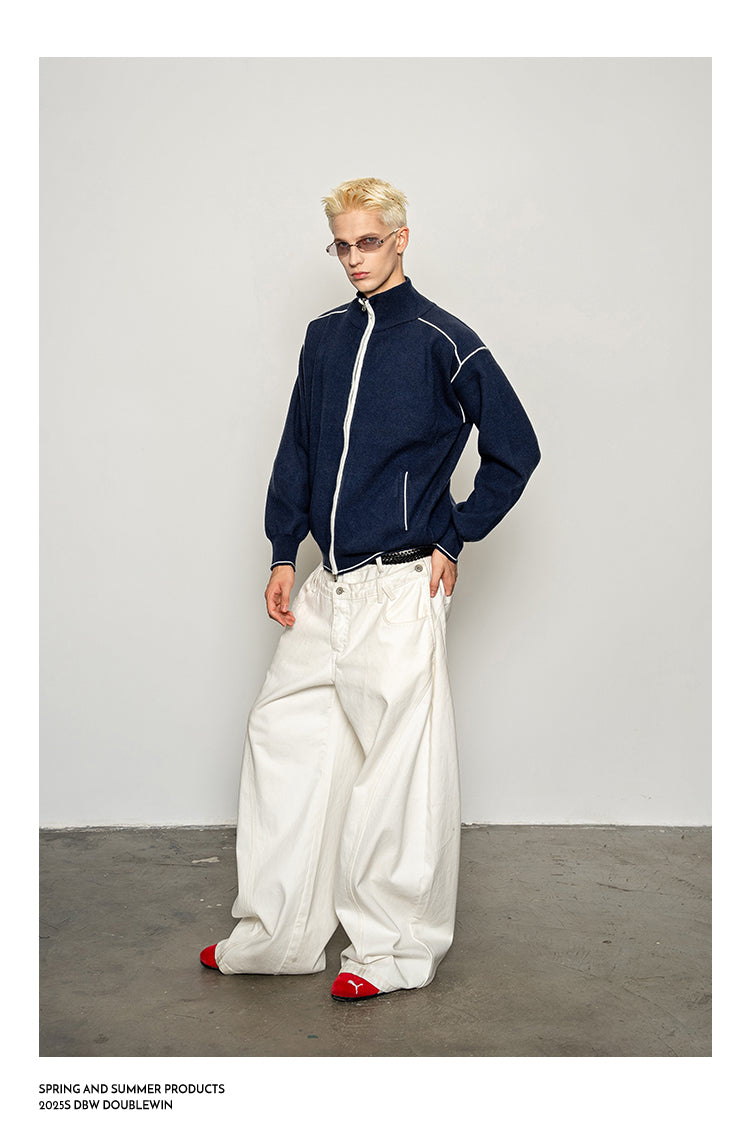 Split-Edge Knit Cardigan