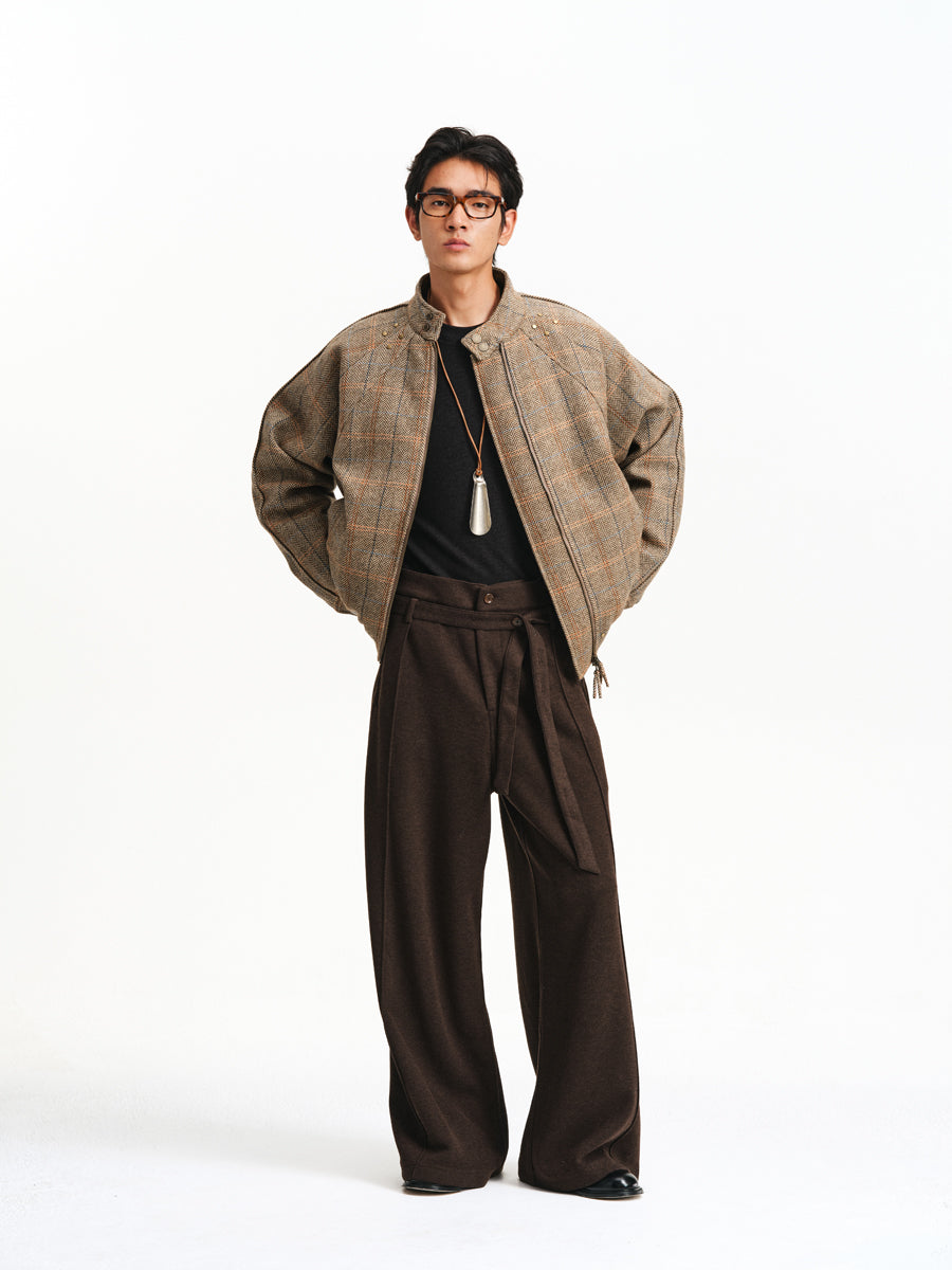 Belted Wide-Leg Pants