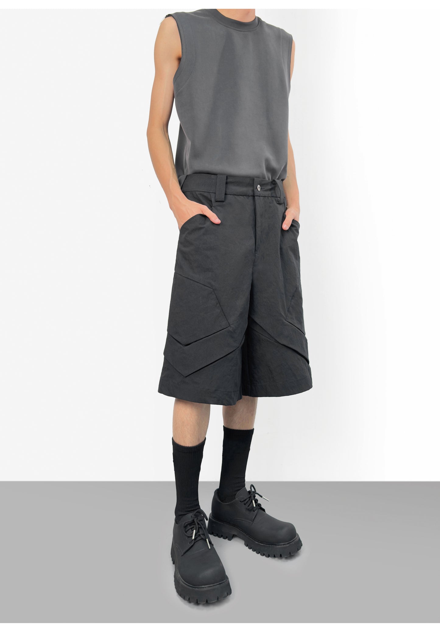 Chamfered Casual Shorts