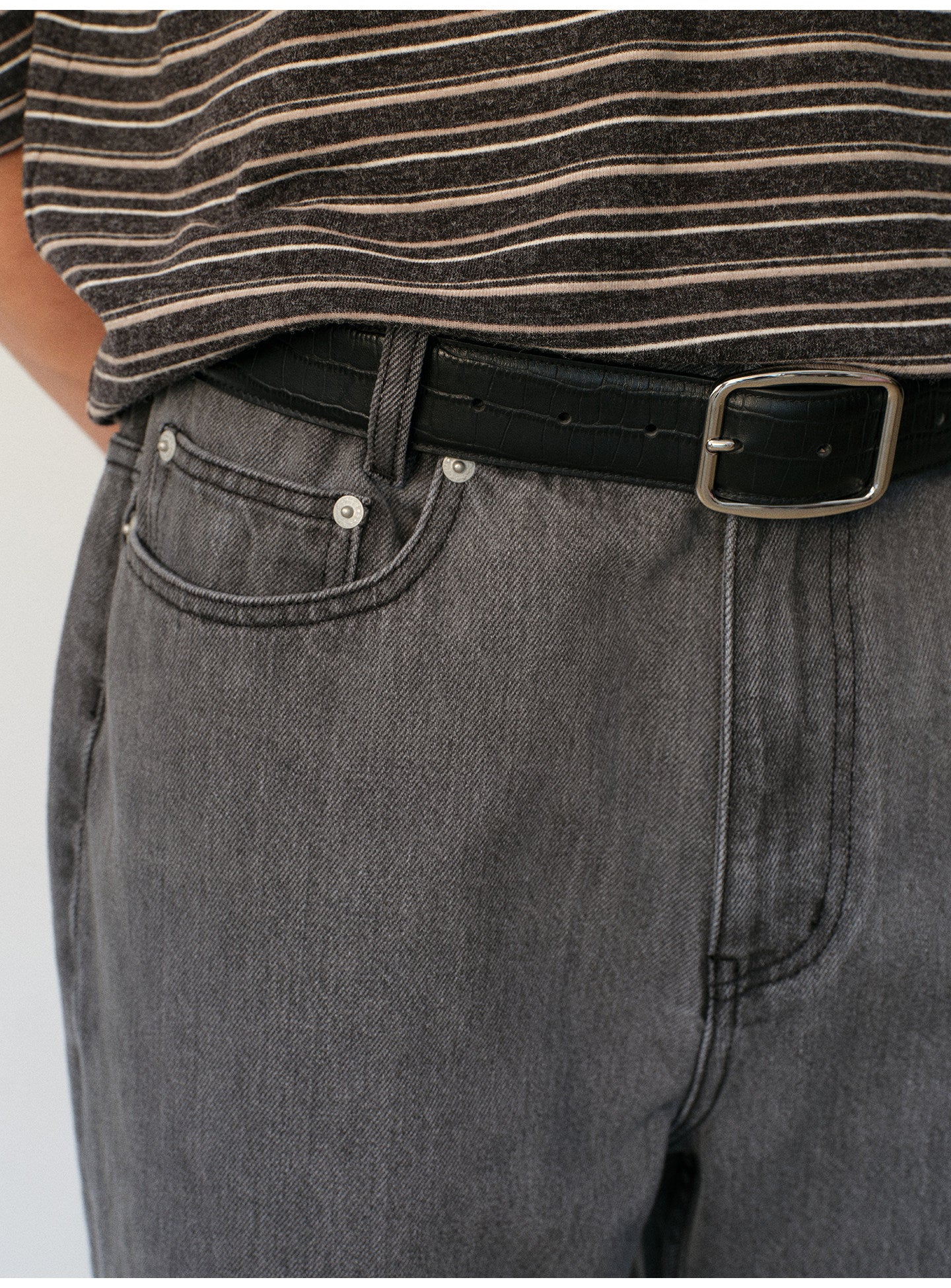 String-Dyed Slim-Fit Jeans