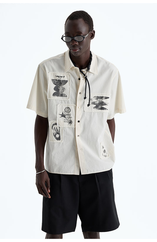 Hand Brush Patch Shirt