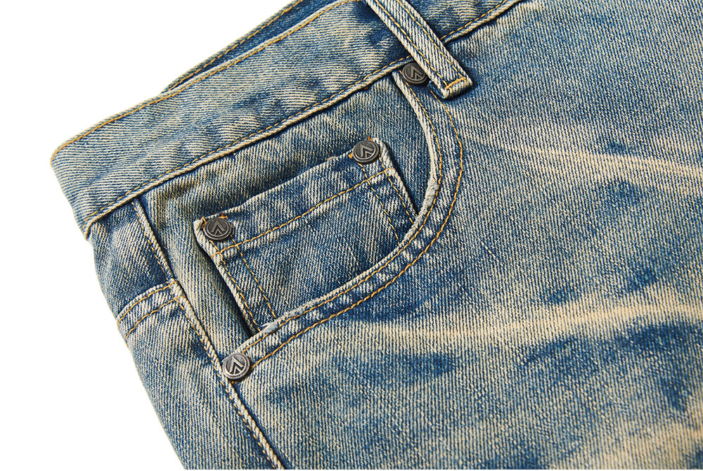 Damaged Whisker Jeans