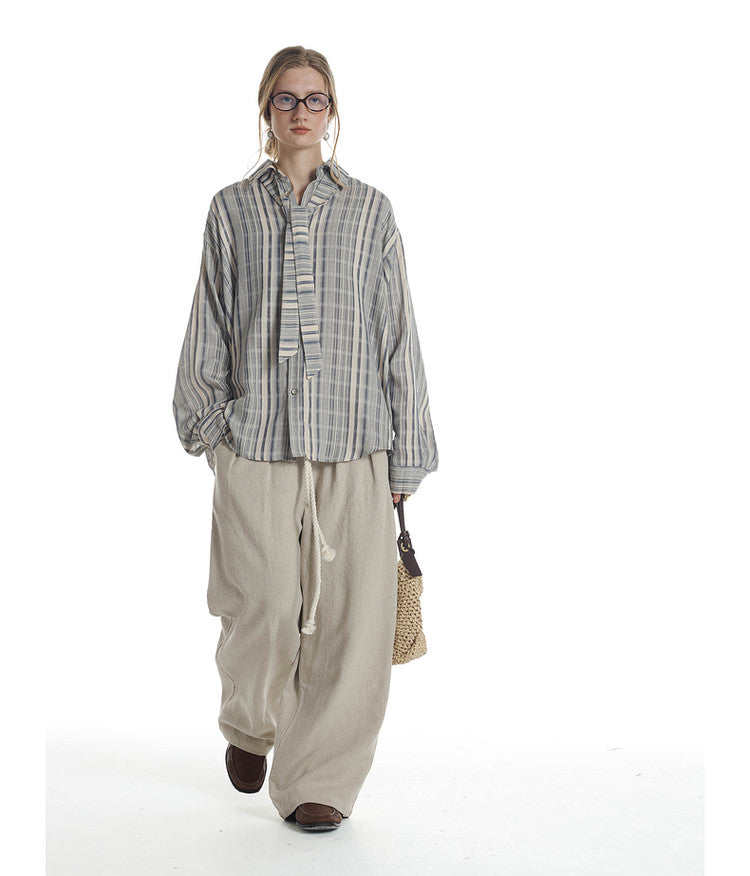 High Intelligence Loose Stripe Shirt