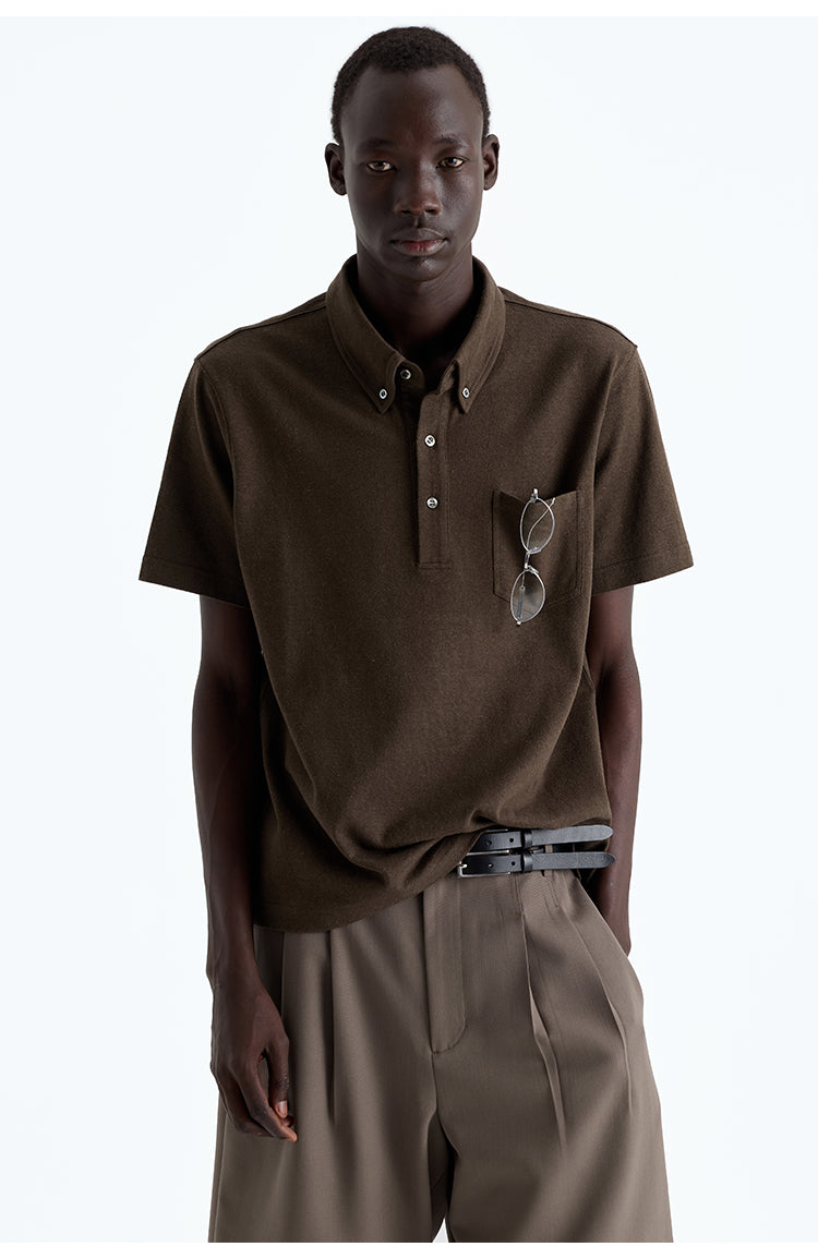 Cotton blend polo shirt