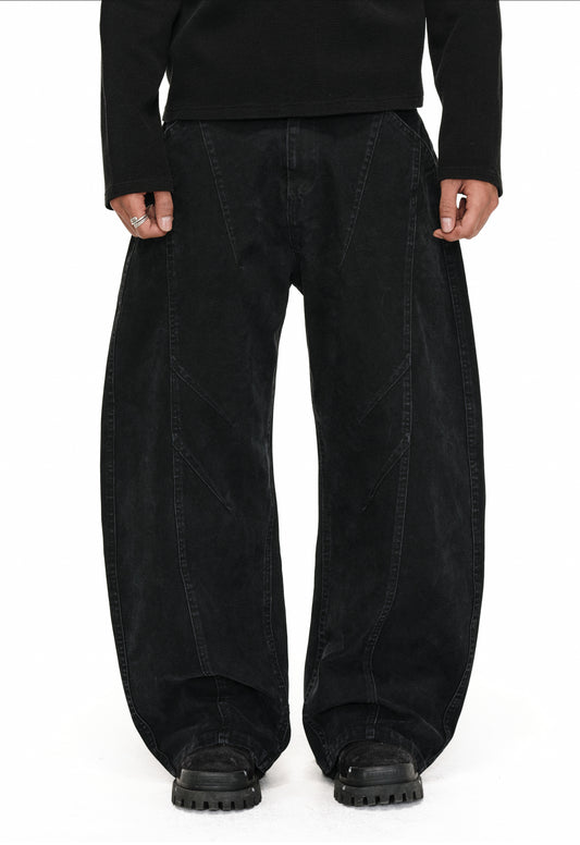 Heavy wash casual pants