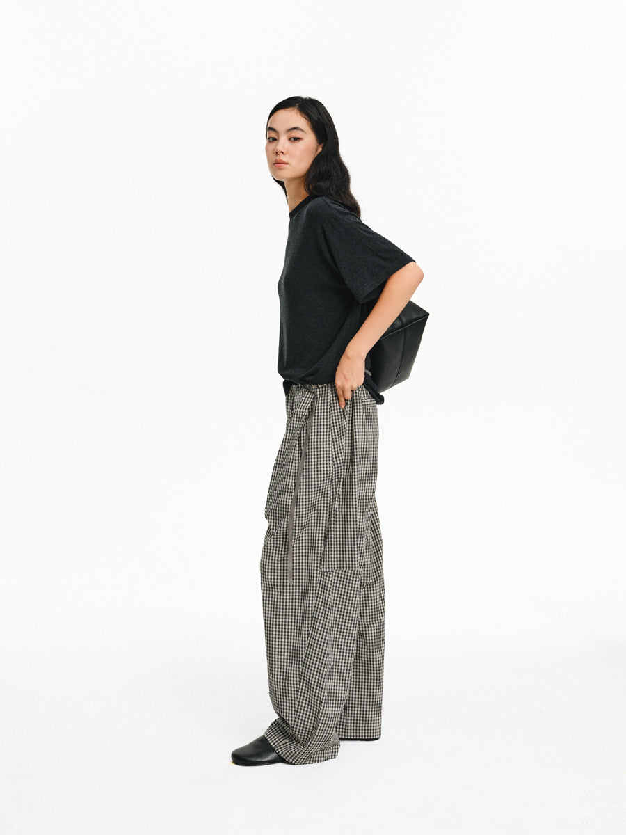 Lazy Check Casual Pants