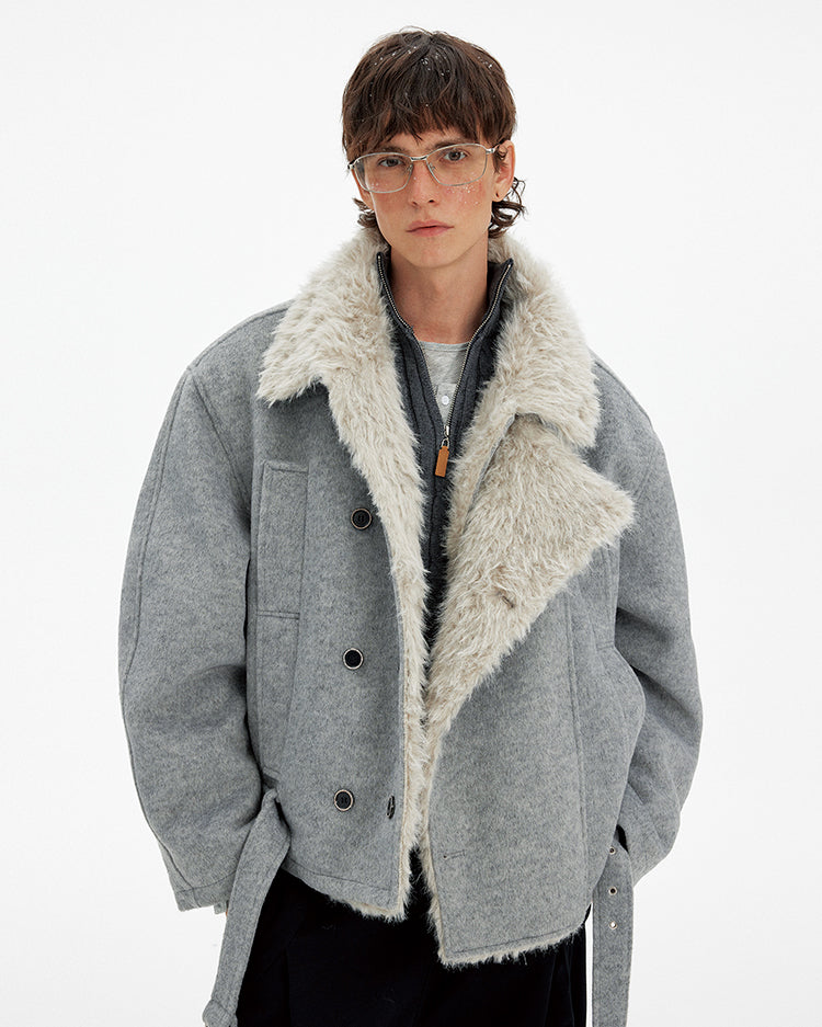 Double-breasted padded jacket