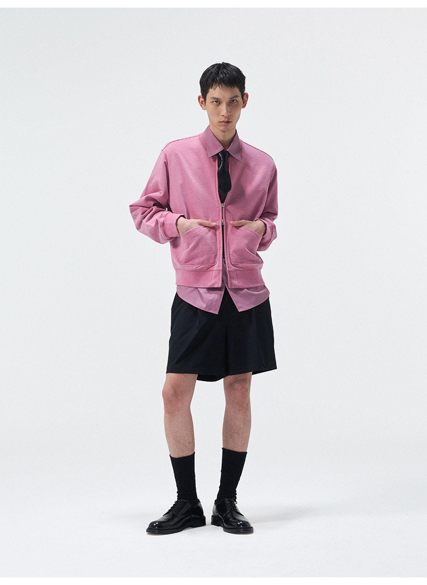 Single-pleat shorts