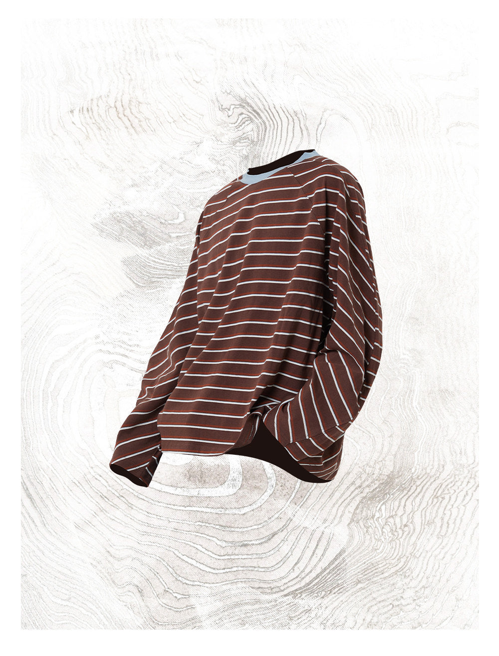 Contrast-Color Striped T-Shirt