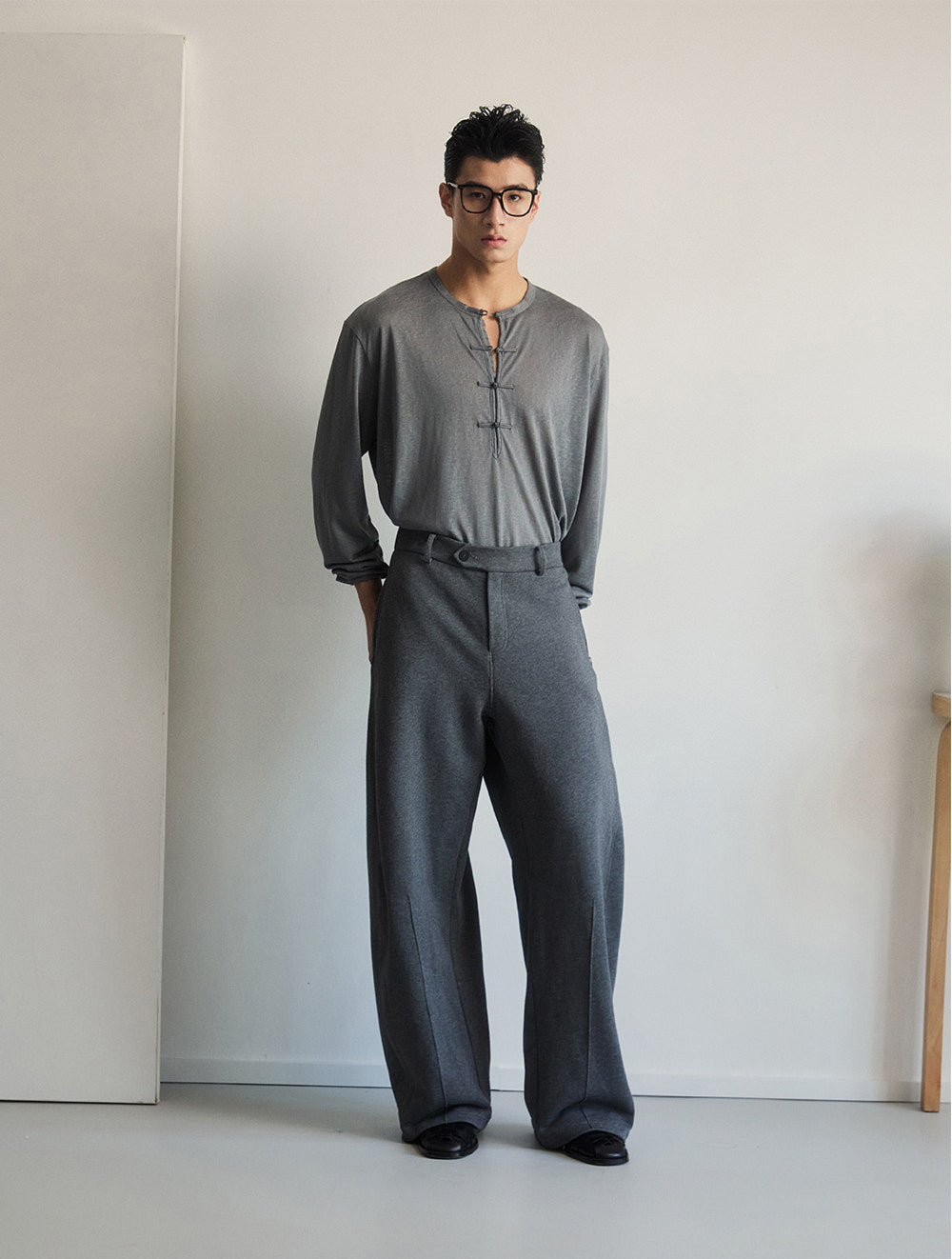 Double-sided zipper sweatpants