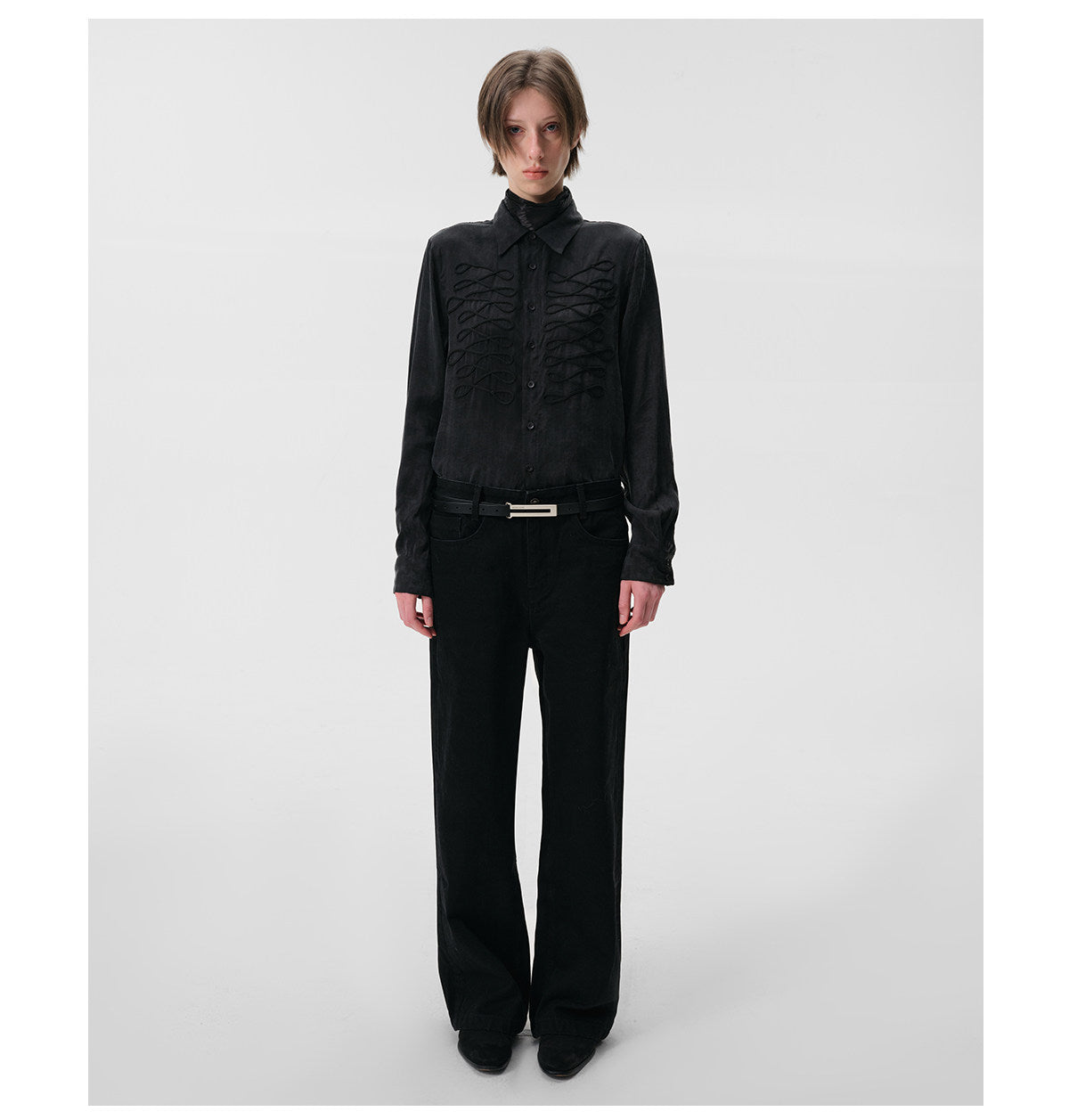 Napoleon-Collar Shirt