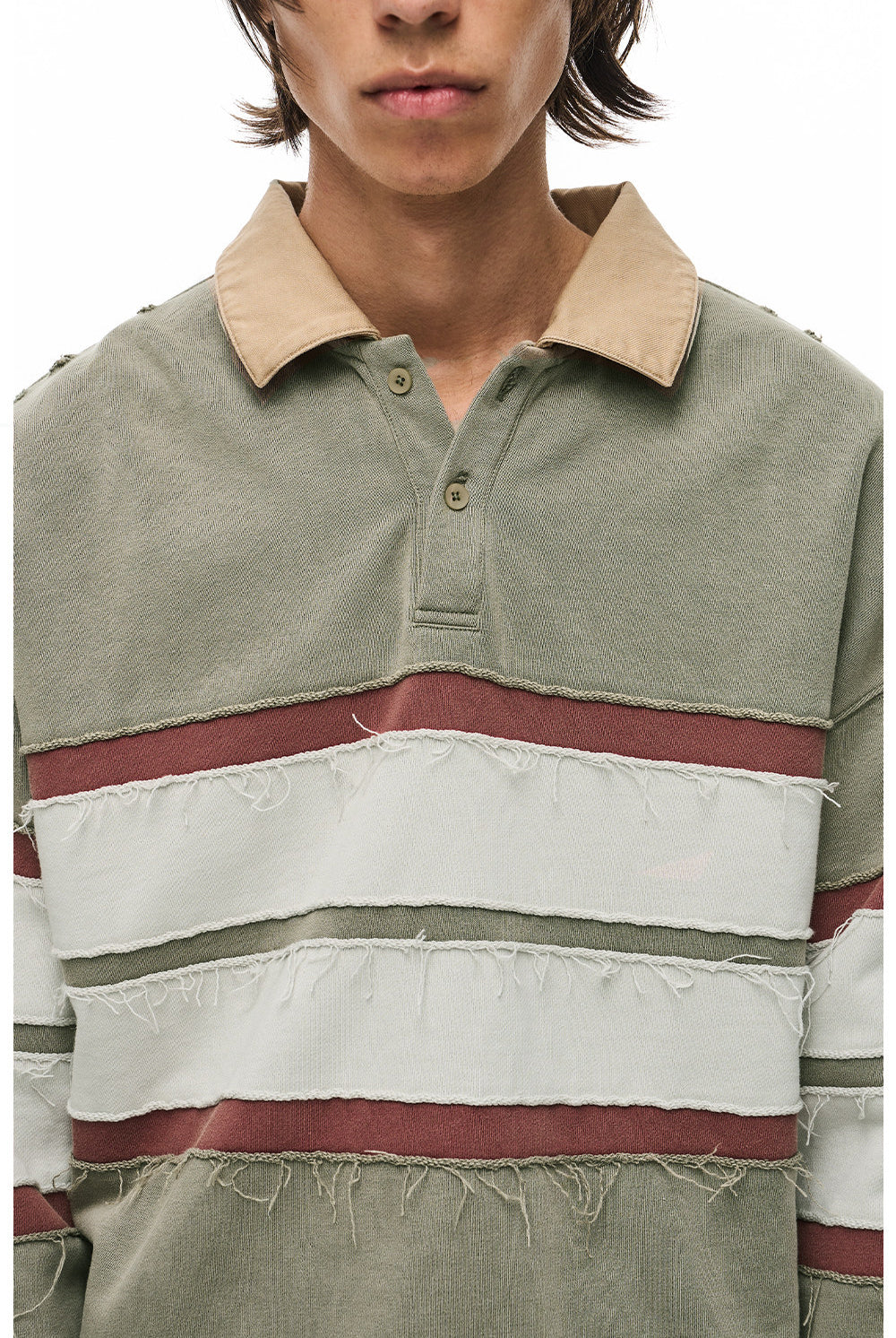 Retro-Washed Striped Polo Shirt