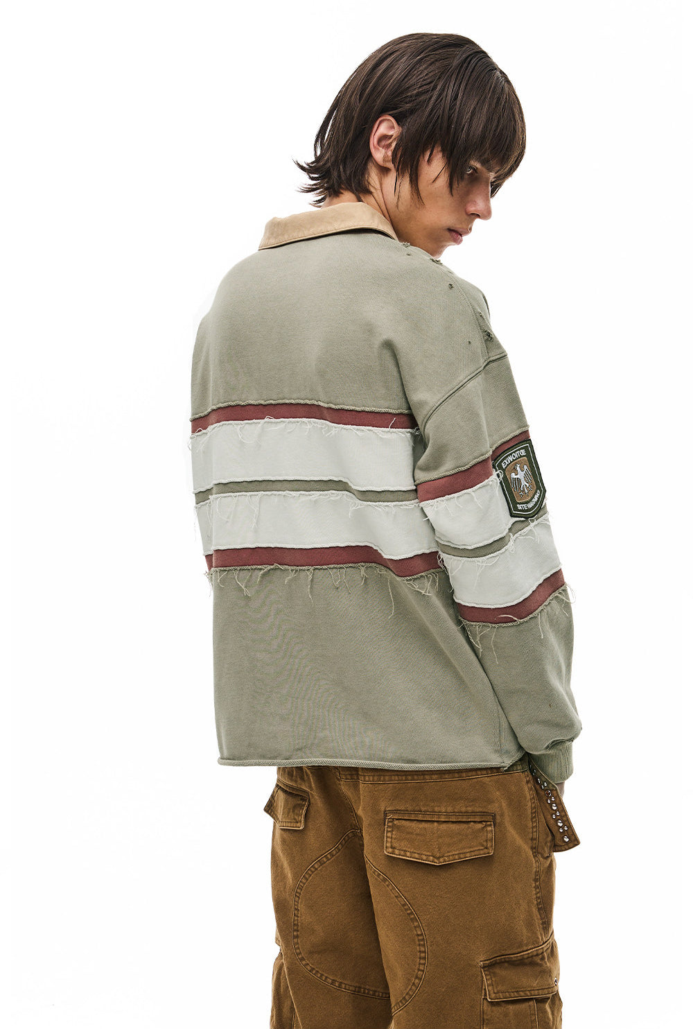 Retro-Washed Striped Polo Shirt