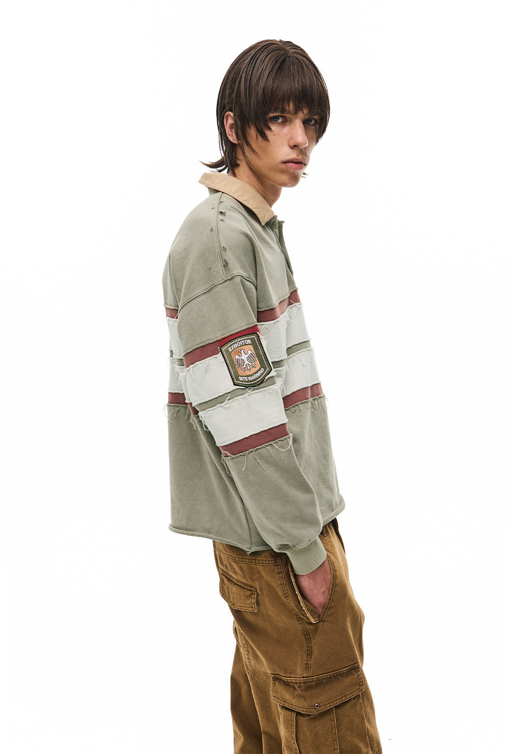 Retro-Washed Striped Polo Shirt